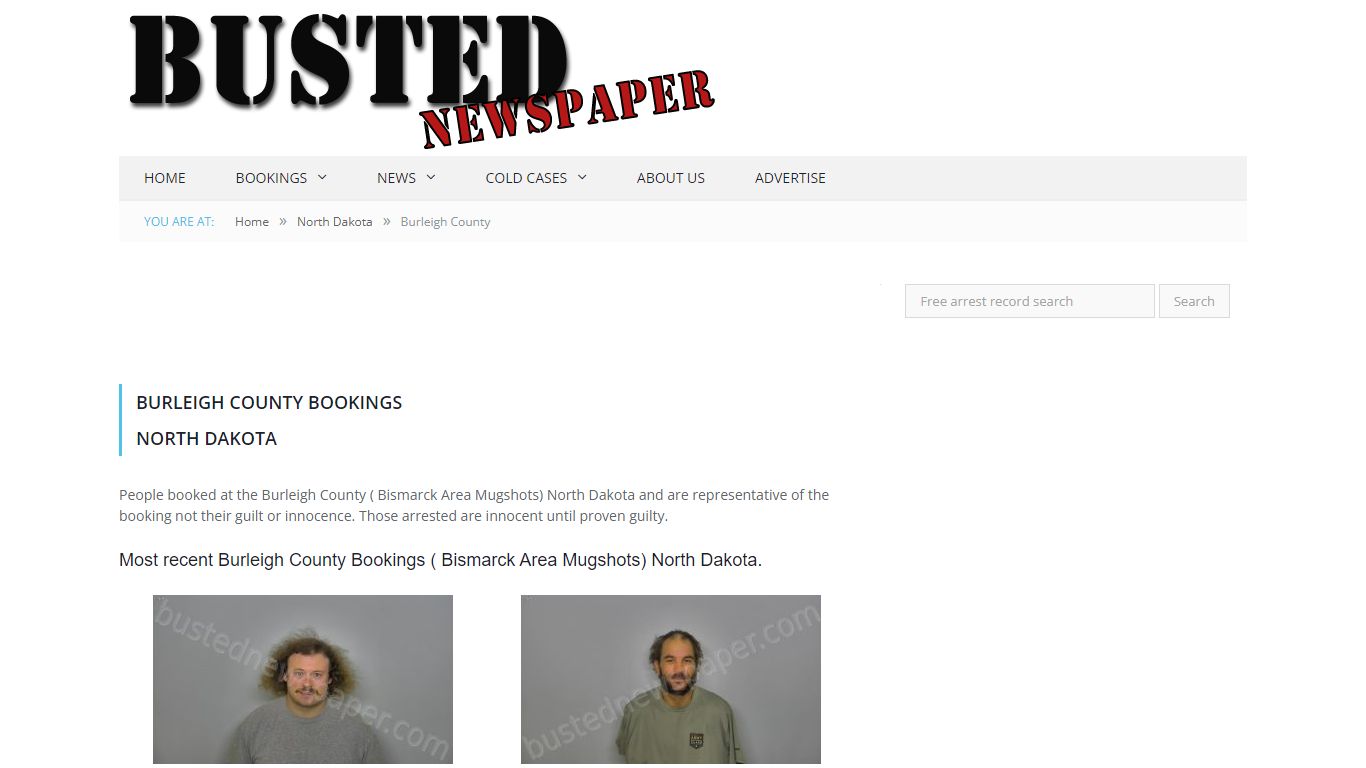 Burleigh County, ND ( Bismarck Area ND ) Mugshots - BUSTEDNEWSPAPER.COM